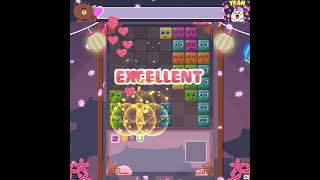 30s [EN] Cute Block Puzzle: Kawaii Game - Couple purple theme - Play now for free 1080x1080 screenshot 5