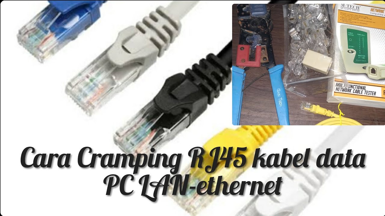 Cara sambung pin RJ 45 kabel LAN / ethernet 