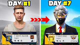 7 Days Noob To Pro ID Transformation In Brazil Server 🌎📈 - Garena Free Fire