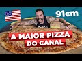 DESAFIO NOS EUA: A MAIOR PIZZA DO CANAL!!! [91cm] 🍕