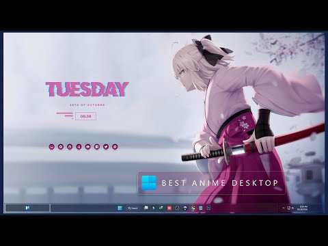 Ultimate Anime Desktop Setup 2025 | Rainmeter Skin & Wallpaper Customization Tutorial