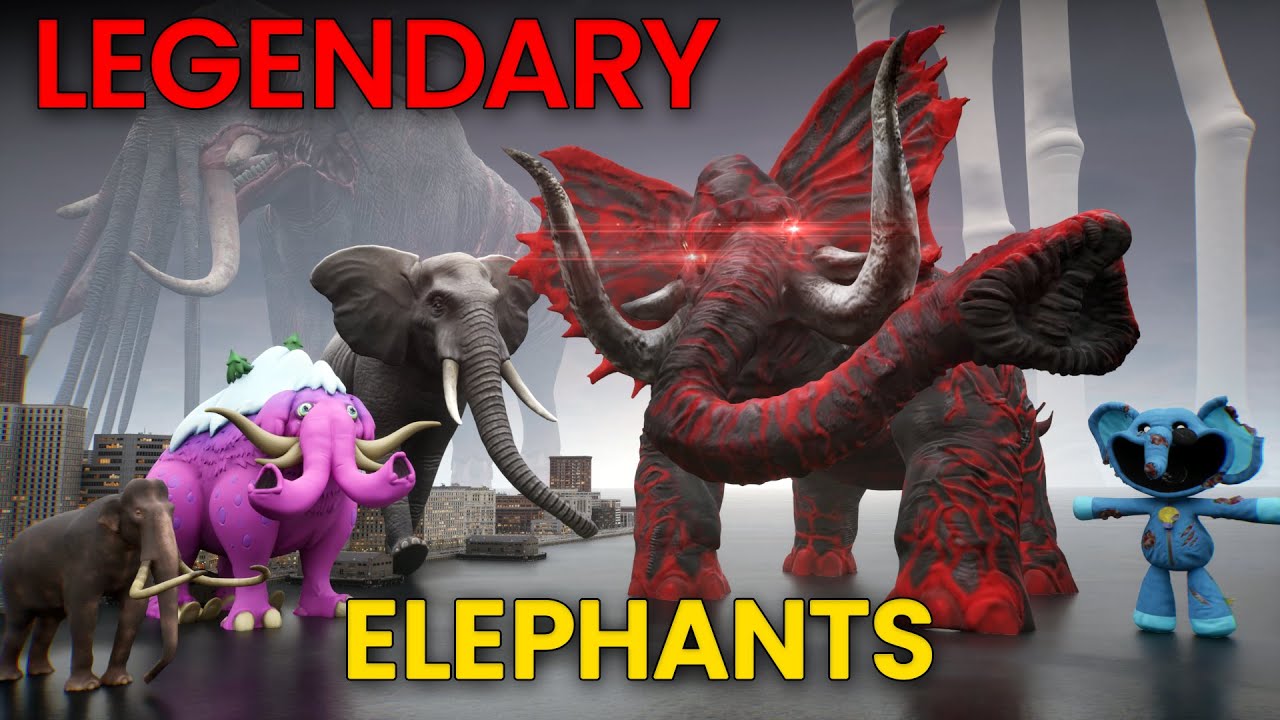 Legendary Monster Elephants Size Comaprison | ZUNESHA VS BEHEMOTH