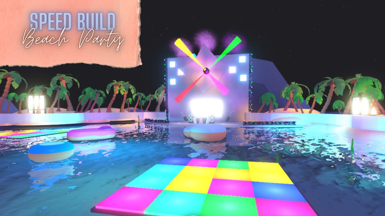 Adopt me SANDBOX ISLAND SPEED BUILD POOL PARTY YouTube