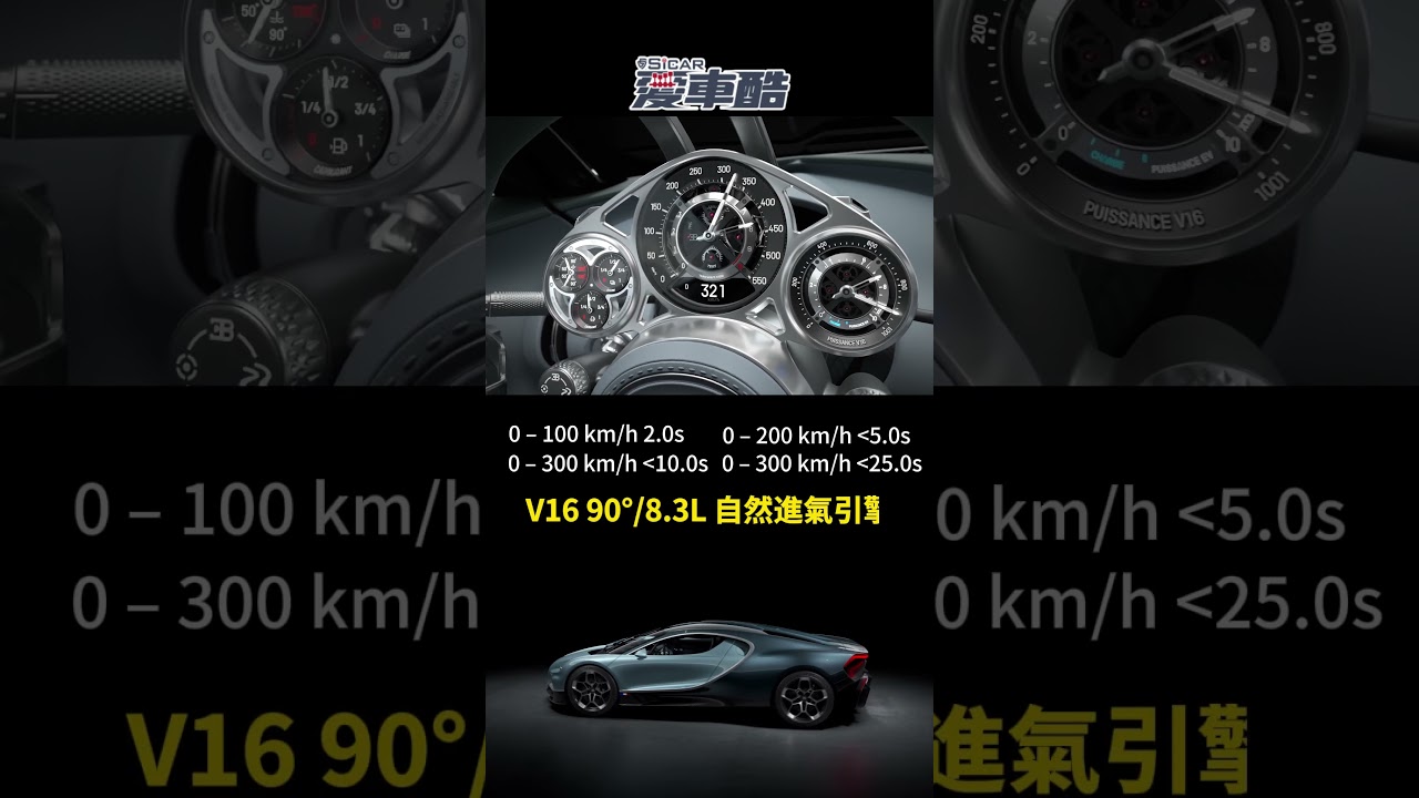 BUGATTI 最新超跑Tourbillon陀飛輪，不只於外觀動力的更動，儀表絕對是大亮點！ 約合台幣1.3億元，限量250台已完售！  #bugatti #Tourbillon #超跑#