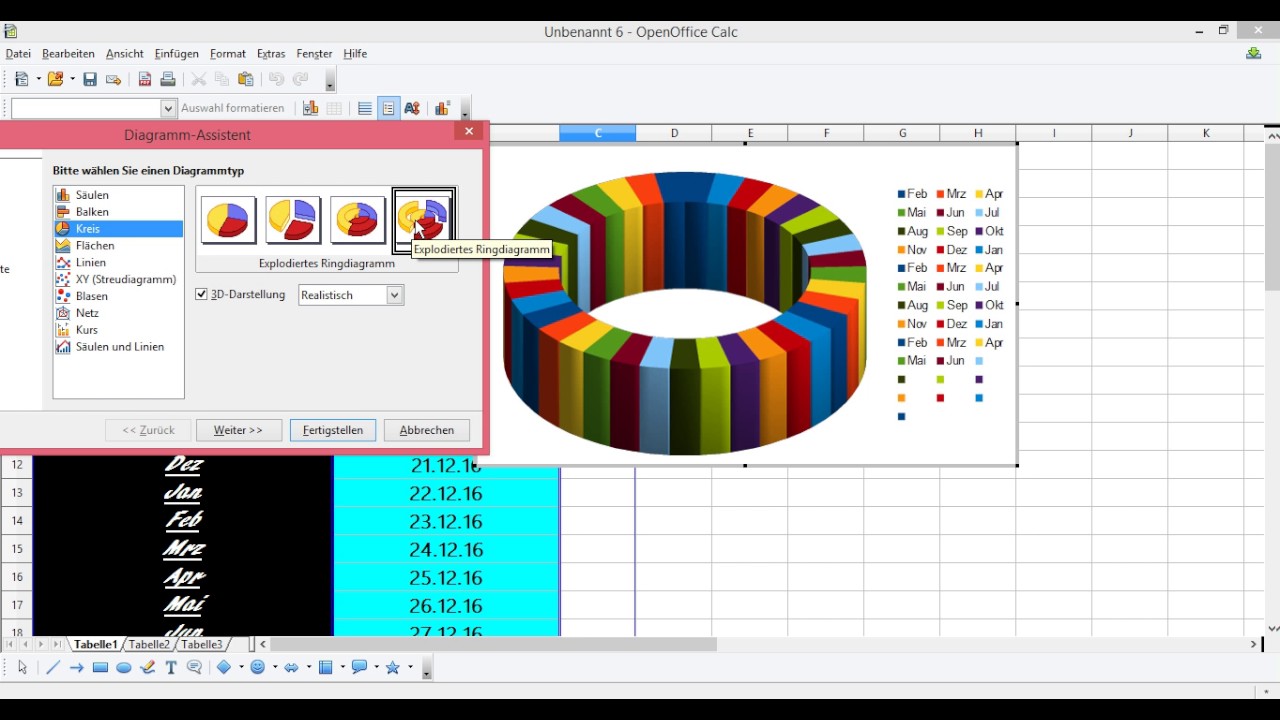 Openoffice Calc Diagramm Erstellen Beschriften Loschen Legende Beschriften Bearbeiten Youtube