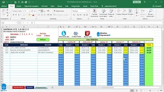 Formato Planilla Control Horario Personal Excel  Control de Asistencia de Personal en Excel