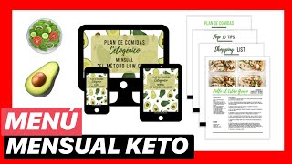 MENÚ DIETA CETOGÉNICA 3O DÍAS PDF CON RECETAS Y LISTAS DE LA COMPRA