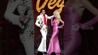 Elvis and Jane Mansfield singing on Stage in Vegas