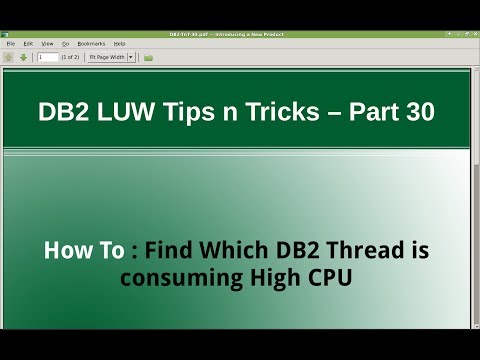 DB2 Tips n Tricks Part 30 - How to Find Which DB2 Thread is consuming High CPU
