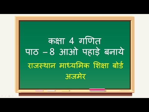 RBSE कक्षा 4 गणित , पाठ - 8 आओ पहाड़े बनाए