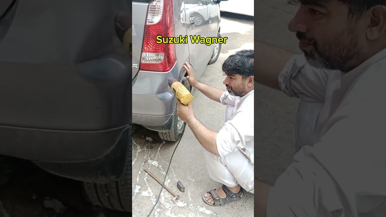 Suzuki Wagner back bumper dent Remove heat gun and many tool