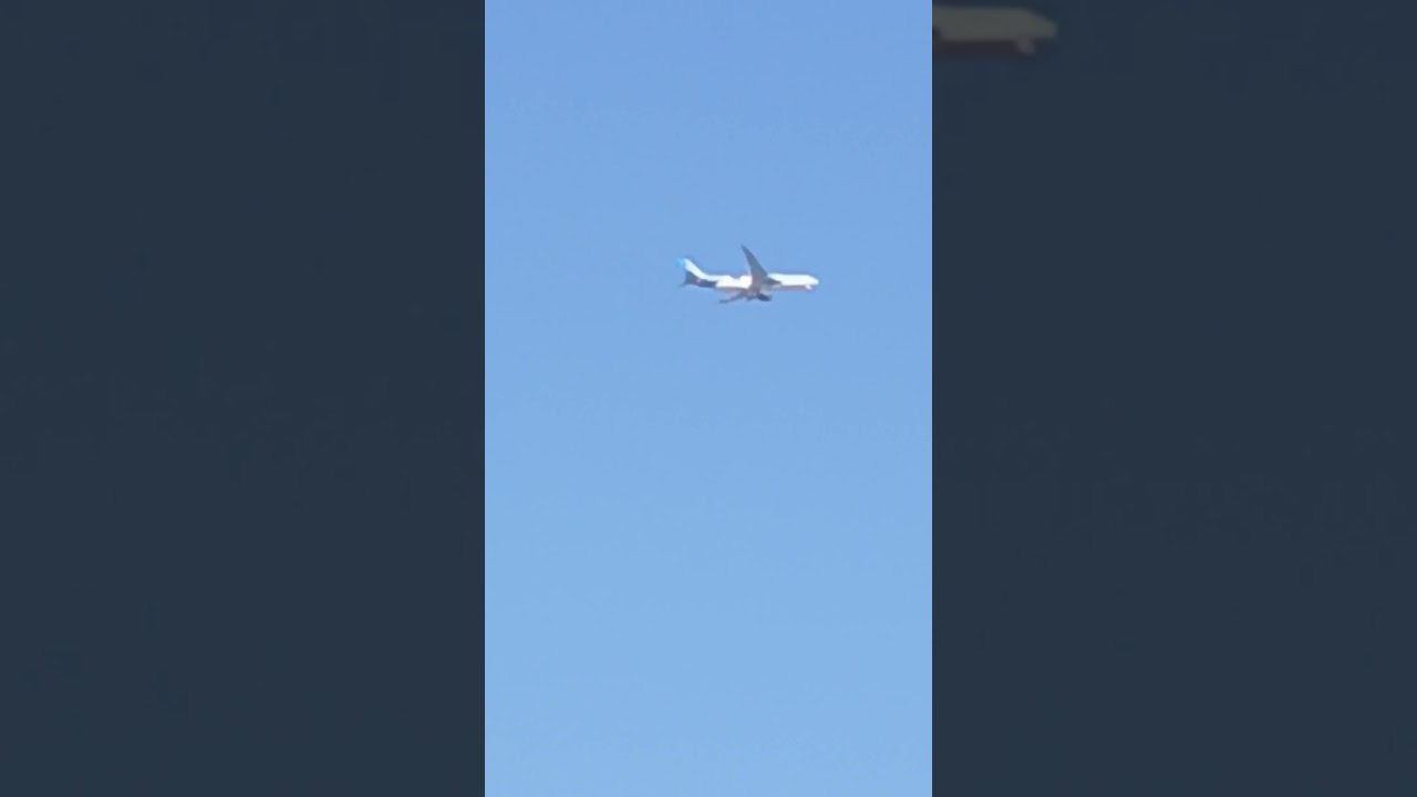 (9K-APF with landing gear on before retracting) KU163 AIRBUS A330-841 FLYBY TO MY HOUSE
