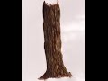 how to paint a tree trunk in acrylics