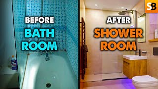 Bathroom Upgrade  Bath OUT ✖ Shower IN ✔