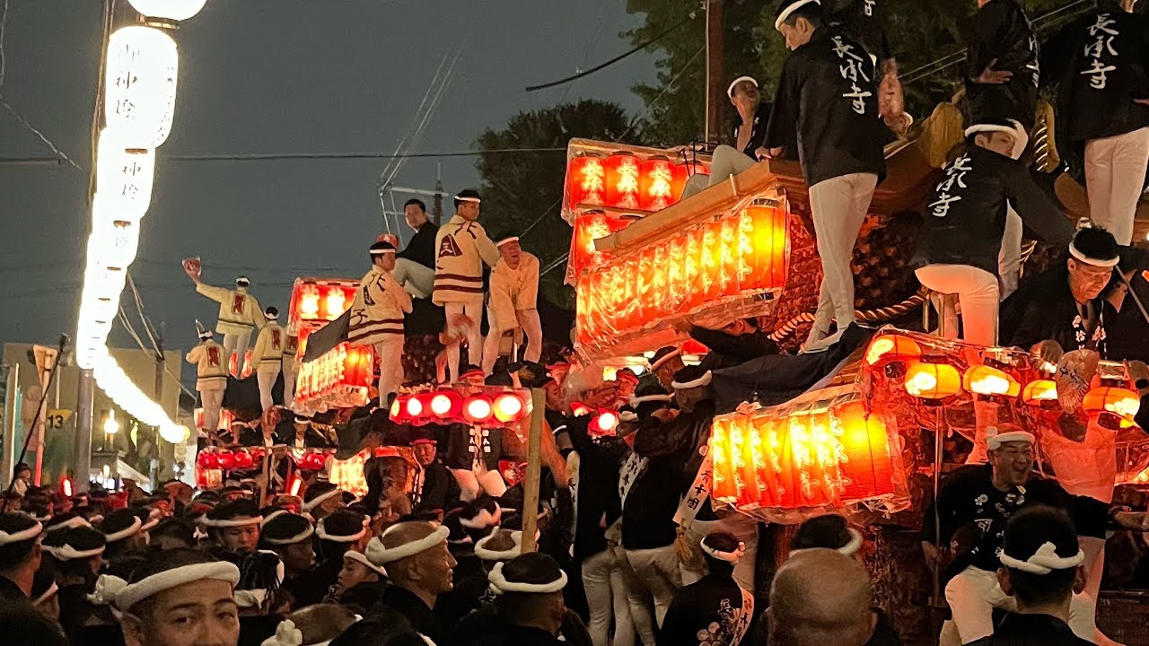 令和7年10月3日鳳地区だんじり祭り　宵宮　灯入れ曳行