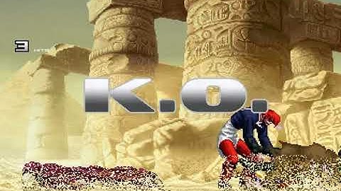 KOF EX Igniz & Orochi Iori VS Heidern & Gai Tendo in Battle Field