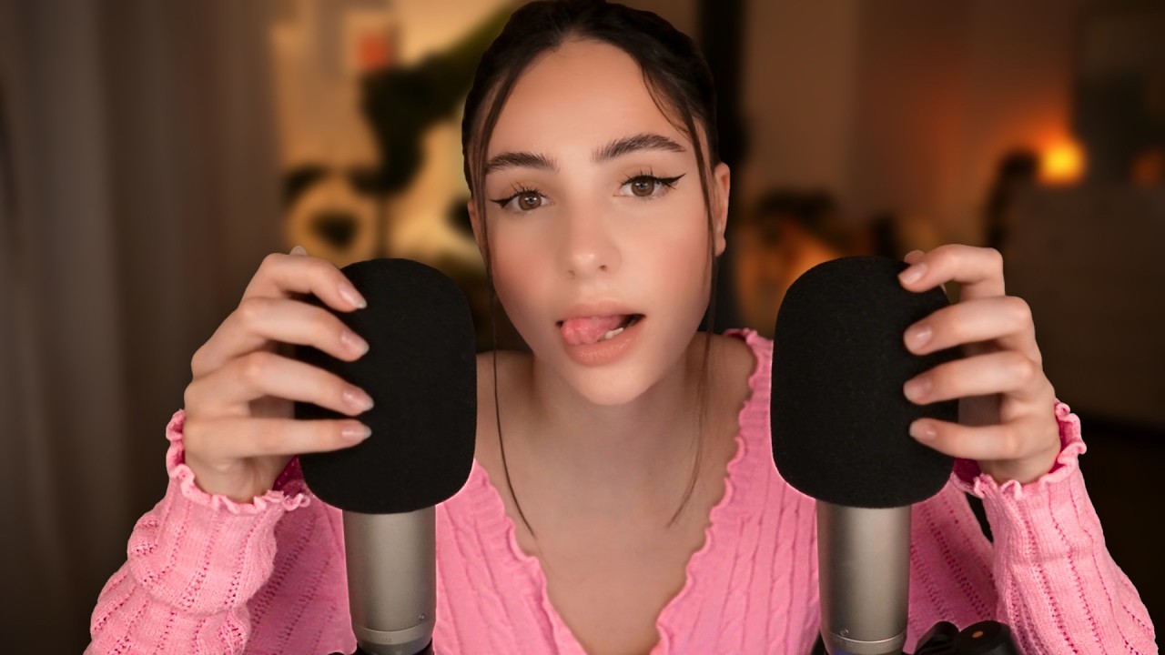 ASMR мокрый рот звуки 👄 и микрофон царапины с 2 микрофонами 🎙️🎙️ NO TALKING 🤫