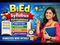 📚 B.Ed Syllabus Full Explained | BCU | Semester Wise Details 🎓