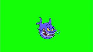 ✔️GREEN SCREEN EFFECTS: cartoon angry shark