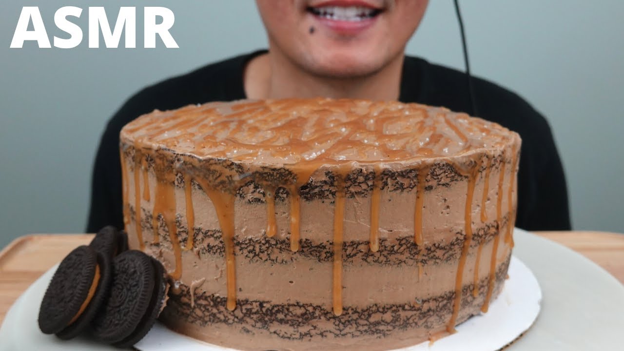 ASMR | Homemade Salted Caramel Chocolate Cake | The Hangry Mole