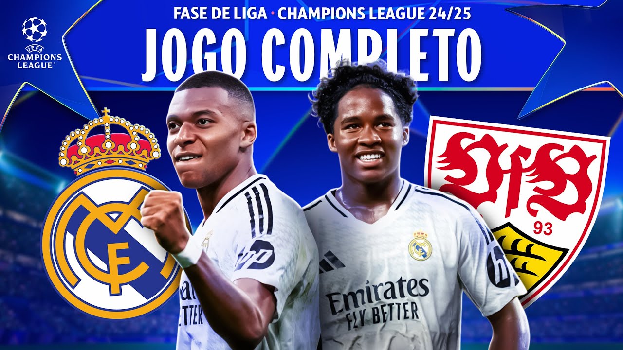 REAL MADRID 3X1 STUTTGART | JOGO COMPLETO COM IMAGENS | 1ª RODADA DA CHAMPIONS 2024/25