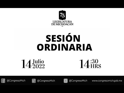 Sesión Extraordinaria del día jueves 14 de julio de 2022