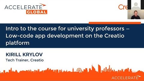No-code app dev on the Creatio platform | Intro to the course for university professors | Creatio