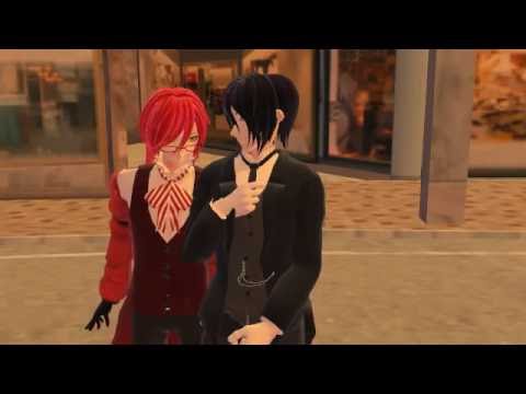 [MMD x Black Butler] Grell and Sebastian at the beach - YouTube