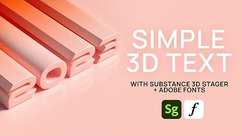3D Text with Substance 3D Stager