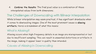 Understanding Bilinear Interpolation in Downscaling Images