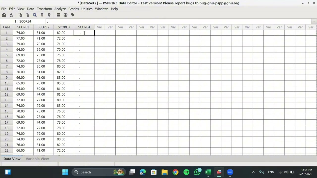 Normality Test using PSPP by Nur Annissa 2311040076