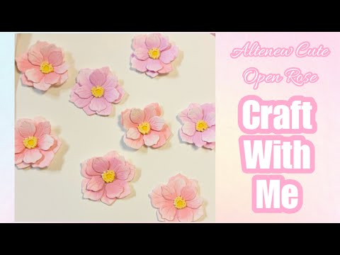 ROSE❣️お月見アレンジ❁⃘*.゜ Cute Open Rose Layering Die Set | Altenew