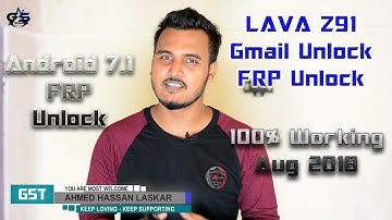 Lava Z91 Gmail bypass | Lava Z91 FRP Unlock | Android 7 Frp Unlock | Lava Z91 Google Account Bypass