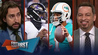 Will Dolphins fight or break dance, Ravens overrated or underrated? | NFL | FIRST THINGS FIRST