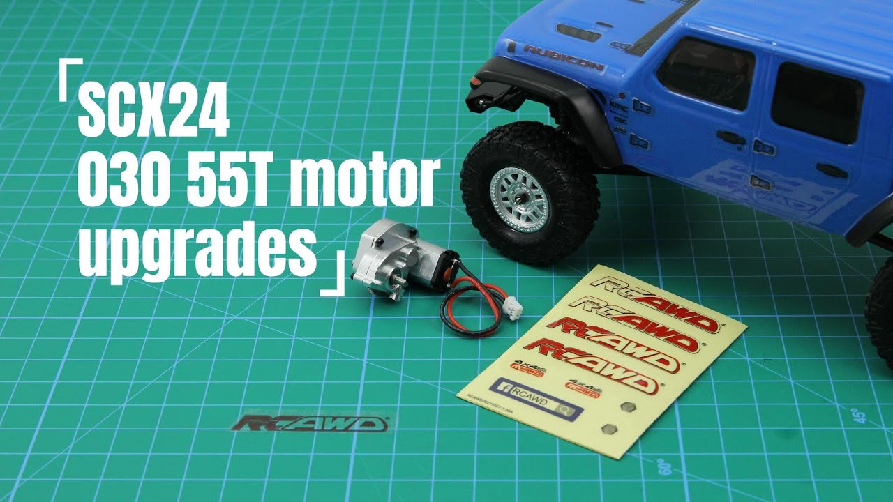 RCAWD 180 Motor & 51T Gearbox Upgrade For Axial SCX24 – 260% More Power, Steel Gears, High-Torque Crawler Motor