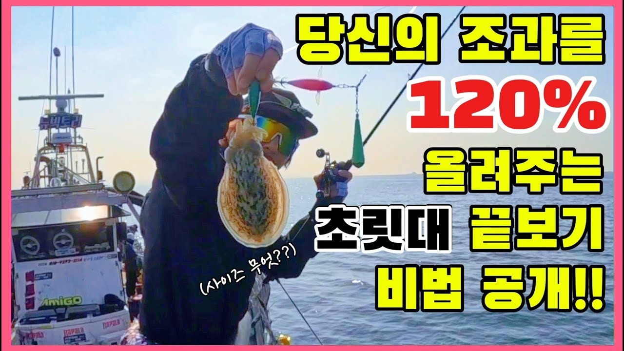 갑오징어 많이 잡고싶어요??!!! 갑오징어는 무조건 이렇게 잡으세요!!! 끝보기에 익숙해지신다면 당신의 조과가 달라질 것입니다!! 초릿대영상!!!