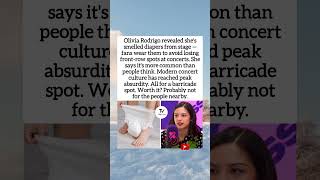 Olivia Rodrigo Smelled Diapers at Her Own Concert — Fans Won't Give Up Front Row. #shorts
