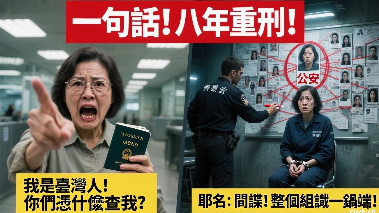 “我是臺灣公民！”中國大媽對海關咆哮，不料一句“公安”暴露身份！最終被判刑八年，整個犯罪組織被一網打盡！