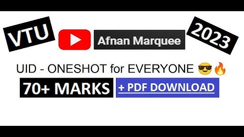 UID - ONE SHOT👌 Best 15 MINS REVISION Video 💯SUPER TRICKS 2023 EXAM🤩🎯🔥🔥🔥 7SEM CSE ISE #vtu #2023