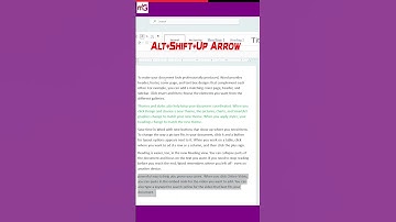 A Guide to Alt+Shift+Arrow Keys in microsoft word #shorts
