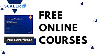 4 Free Online Courses with Certificate by Scaler Academy | Free Masterclass