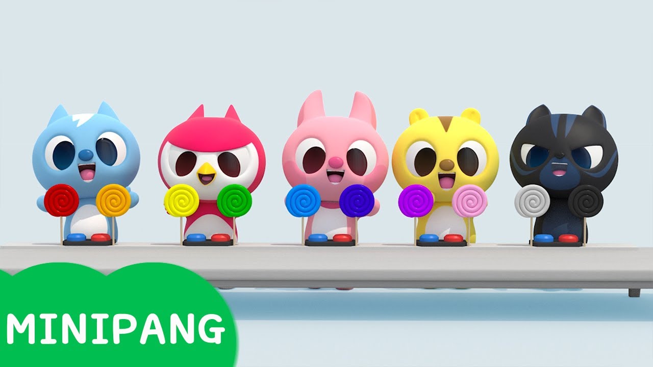 ⁣Aprende colores con Miniforce |comiendo dulces| Color play | Mini-Pang TV 3D Play