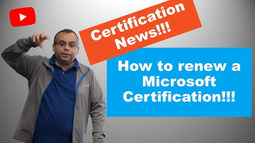 How to renew a Microsoft Certification!
