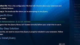 How to Solve the Uncaught ReferenceError: $ is not defined in Your Chrome Extension