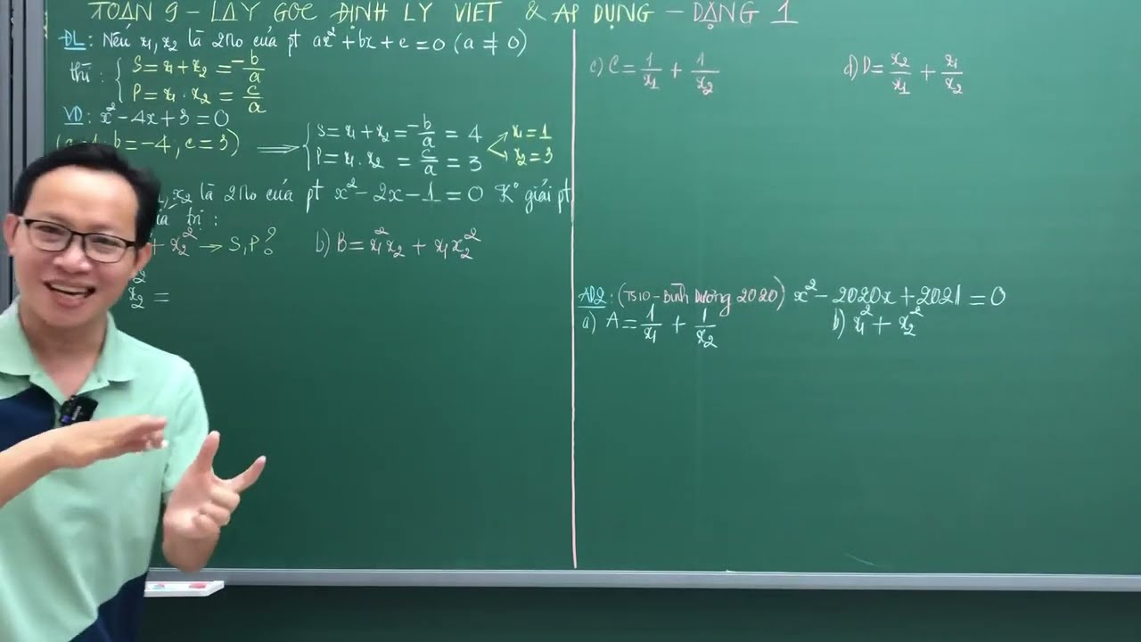 LẤY GỐC ĐẠI SỐ 9 - ĐỊNH LÝ VI ÉT - DẠNG 1 - THẦY KENKA