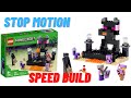 Lego minecraft 2023 set the end arena 21242 stop motion speed build