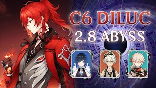 [Genshin Impact] IVE BUILT UP THE PYRO KING TOO - C6 DILUC 2.8 ABYSS FLOOR 12 (All Chambers)
