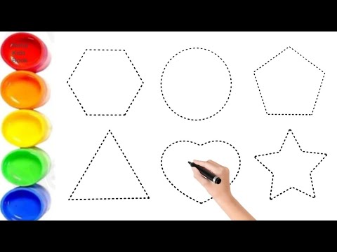 2D Shape Drawing Made Easy Learn Colors & Shapes for Kids 🎨 Shape ...