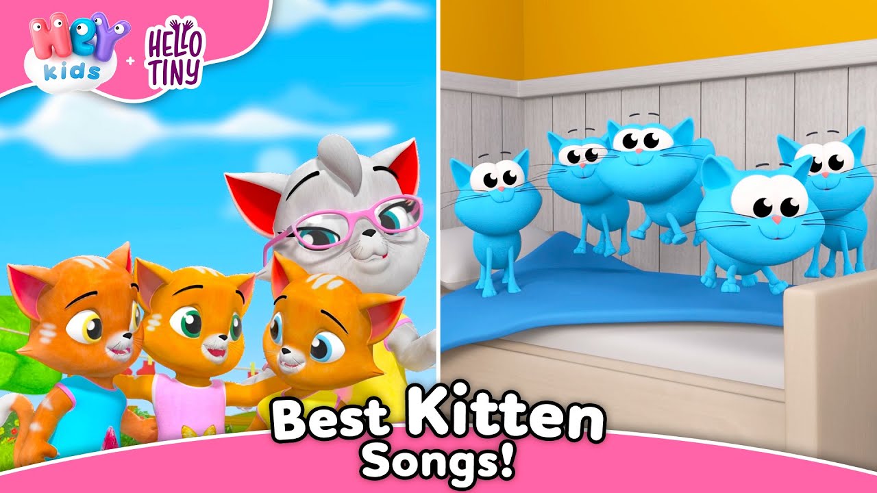 The BEST Songs with Kittens! 😸 | HeyKids and Hello Tiny | Animaj Kids ...