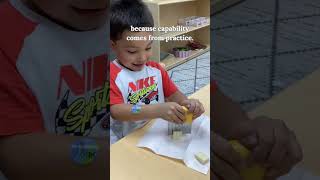 Why We Let Toddlers Use Real Cutters Montessori Practical Life Preschool San Antonio